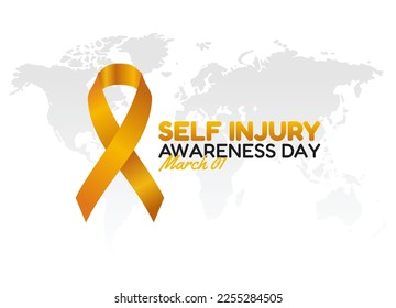 vector graphic of self injury awareness day good for self injury awareness day celebration. flat design. flyer design.flat illustration.