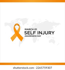 vector graphic of self injury awareness day good for self injury awareness day celebration. flat design. flyer design.flat illustration.