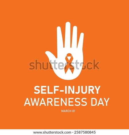 vector graphic of Self-Injury Awareness Day good for national Self-Injury Awareness Day celebration. flat design. flyer design.flat illustration.
