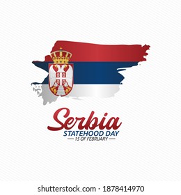 vector graphic of Serbia statehood day good for serbia statehood day celebration. flat design. flyer design.flat illustration.