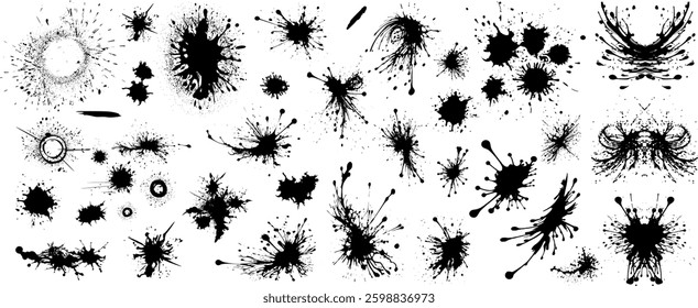 Vector graphic set for design - Blobs and spots - Liquid Splashes Design elements collection - Splash effect - Overlay layers