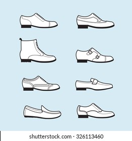 man shoes vector