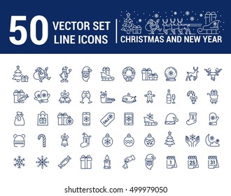 Vector graphic set. Silhouette, logo, icon. Christmas, New Year. Linear, flat, contour, thin, design. App, Web site template, infographic. Concept of Christmas sign. Element, emblem, symbol.