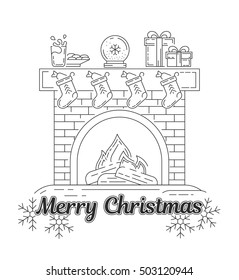 Vector graphic set. Silhouette, logo, icon. Christmas, New Year. Linear, flat, contour, thin, design. App, Web site template, infographic. Concept of Christmas sign. Element, emblem, symbol.