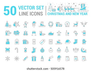 Vector graphic set. Silhouette, logo, icon. Christmas, New Year. Linear, flat, contour, thin, design. App, Web site template, infographic. Concept of Christmas sign. Element, emblem, symbol.
