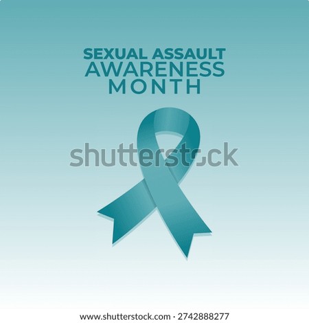 Vector graphic of Sexual Assault Awareness Month for Sexual Assault Awareness Month celebration.