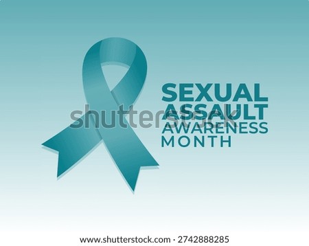 Vector graphic of Sexual Assault Awareness Month for Sexual Assault Awareness Month celebration.