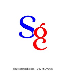 Vektorgrafik des SG-Logos. SG-Design. Weiße SG-Buchstaben. SG, S G-Buchstabe Logo Design. Anfangsbuchstabe SG Verknüpfter oberer Kreis Monogramm-Logo. Diese Vektorgrafik ist ideal für Firmenlogos, Hochzeitsname des