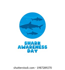 vector graphic of shark awareness day good for shark awareness day celebration. flat design. flyer design.flat illustration.