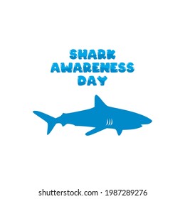 vector graphic of shark awareness day good for shark awareness day celebration. flat design. flyer design.flat illustration.