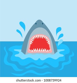 Vector Graphic Of A Shark With An Open Mouth