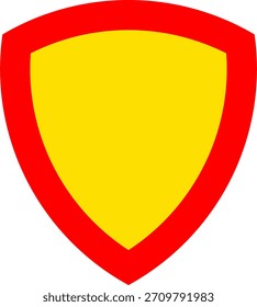 Gráfico de Vector de un escudo que lleva el patrón de bordura. Consiste en un fondo amarillo con un rodete rojo