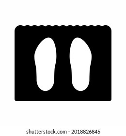 Vector Graphic of Shoe Mat - Black Style - simple illustration. Editable stroke. Design template vector.outline style design.Vector graphic illustration