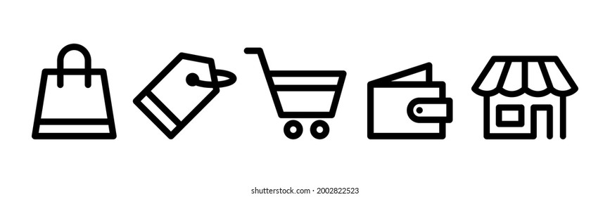 Vector graphic of shop icon collection | Shopping icon | Store icon