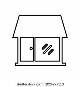 Vector Graphic of Shop - Line Style - simple illustration. Editable stroke. Design template vector.outline style design.Vector graphic illustration