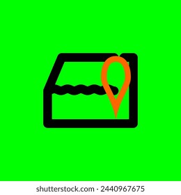 Vector graphic of shop shop market ion with pin map location logo vector icon illustration design