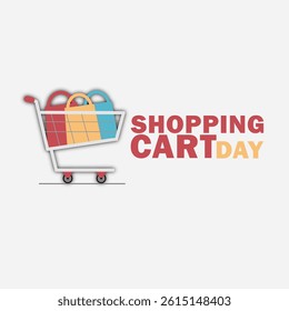Vector graphic of Shopping Cart Day for Shopping Cart Day celebration.