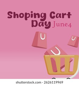 vector graphic of Shopping Cart Day ideal for Shopping Cart Day celebration