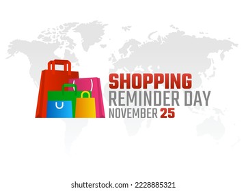 vector graphic of shopping reminder day good for shopping reminder day celebration. flat design. flyer design.flat illustration.