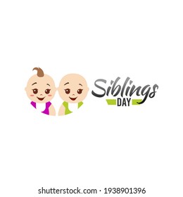 vector graphic of siblings day good for siblings day celebration. flat design. flyer design.flat illustration.