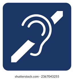 Vector graphic of sign indicating accessibility for people with hearing problems