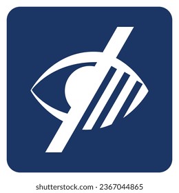 Vector graphic of sign indicating accessibility for vision impaired people