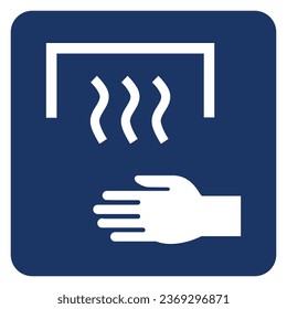 Vector graphic of sign indicating an automatic hand dryer