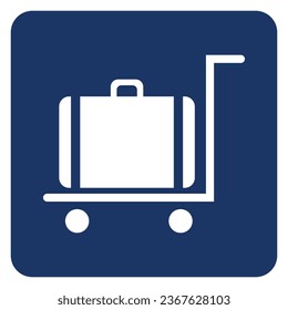 Vector graphic of sign indicating baggage trolleys