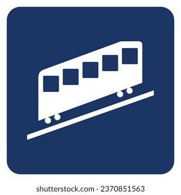  Vector graphic of sign indicating a funicular or cable railway