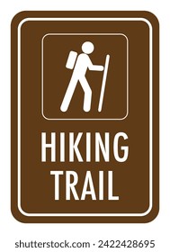 Vector graphic of sign indicating a hiking trail or path route