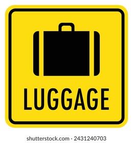 Vector graphic of sign indicating luggage placement inside train or bus