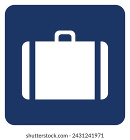 Vector graphic of sign indicating luggage placement inside train or bus