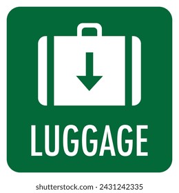 Vector graphic of sign indicating luggage placement under the seat inside train or bus