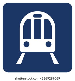 Imagen vectorial de un cartel que indica una estación de metro o metro