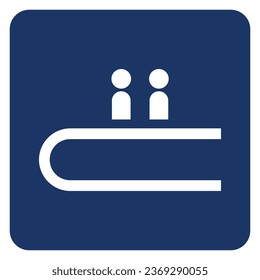 Vector graphic of sign indicating a moving walkway