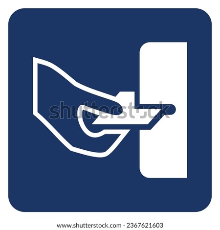 Vector graphic of sign indicating parking ticket validation is needed