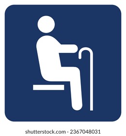 Vector graphic of sign indicating priority seats for elderly people