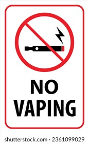 Gráfico vectorial del signo que indica que el vapor está estrictamente prohibido