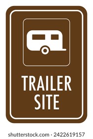 Vector graphic of sign indicating a trailer site or parking