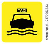 Vector graphic of sign indicating a water taxi station