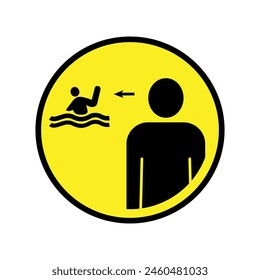 Vector graphic of sign for mandatory supervision of children good for notifying in the fool