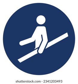 Vector graphic of sign for mandatory use of handrail