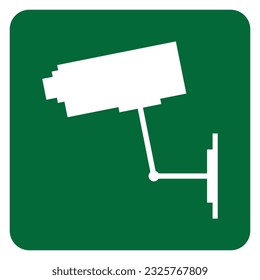 Gráfico vectorial de señas señalando un área bajo vigilancia por video
