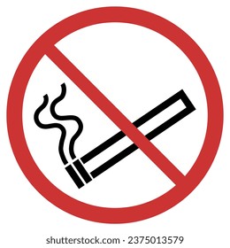 Vector graphic of sign prohibiting smoking