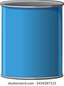 Vector graphic of a simple blue tin can