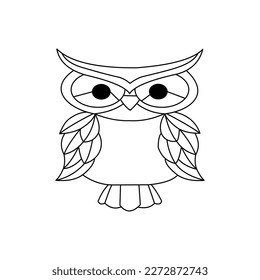 Vector graphic of simple illustration of owl sketch logo perfect for icon background, template, decoration, wallpaper and cover etc