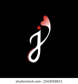 Vector graphic of a simple initial J logo with a combination of heart shapes. This vector is perfect for company logos, t-shirt designs, decorations, salons, boutiques, businesses, and branding etc.
