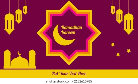 Vector Graphic of simple Islamic Background . With Colorful Scheme. Suitable to Used Various Needs With The Theme of Ramadan.