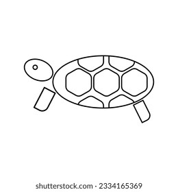 Vector graphic of Simple Line Turtle Logo illustration in Black and White design vector template. This Tortoise Monogram.vector line art minimalistic logo design icon is perfect for company logos