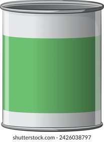 Vector graphic of a simple tin can